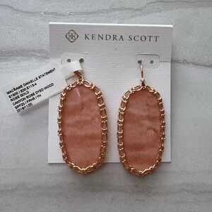 Kendra Scott Macrame Danielle earring in Canyon Rose Dyed Wood- NWT